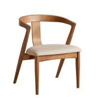 Fauteuil d'appoint design en bois massif, style Wabi-Sabi, pour salon, salle à manger, bureau, hôtel, appartement – Vente directe usine