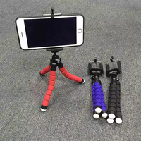 Support de téléphone pliable avec support à clip Mini support de téléphone Flexible caméra Selfie monopode trépieds support pour diffusion en direct