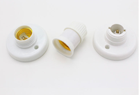 Vente en gros d'usine Porte-lampe E27 B22 80mm 115mm ABS PP Plastique Bakélite Céramique Base Ronde Carrée