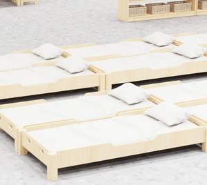 Lit pour bébé Pieds ronds <span class=keywords><strong>en</strong></span> bois massif <span class=keywords><strong>d</strong></span>émontés Design moderne réglable pour garderie - Product Image 6