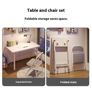 Di động tiết kiệm không gian gấp bàn và ghế đặt cho văn phòng nhà nghiên cứu với thuận tiện lưu trữ tính năng - Product Image 5