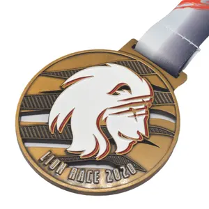 Medalla de Oro de aleación de Zinc en blanco, Medalla deportiva para correr, Maratón, 79mm