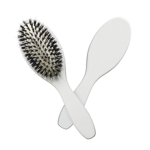 Nouvelle brosse à cheveux 2026 en poils de sanglier et nylon avec manche en bois, brosse à cheveux en bambou blanche pour extensions et perruques, personnalisable - Product Image 2