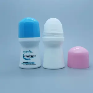 Refillable Empty Plastic Deodorant Roll On Container 50ml Plastic Roll On Bottle For Deodorant