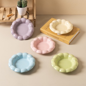 Mangkuk Makan Hewan Peliharaan Keramik Warna Solid Bulat untuk Kucing & Anjing, Mudah Dibersihkan untuk Air dan Makanan - Product Image 3