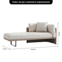 Modernes Holzrahmen-Stoffsofa-Set mit Freizeitstuhl und Schwammkissen für Hotel, Apartment, Villa, Zuhause und Schlafzimmer