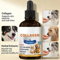 Complément liquide pour chiens pour la santé de la peau et du pelage, fourrure brillante, soulagement des démangeaisons, avec collagène, biotine, vitamine C, acide hyaluronique, action rapide