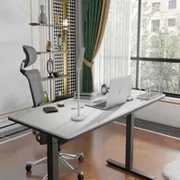 Office CEO Ergonomic Adjust Modern Luxury Manager Big Tabletop Executive Director Electric Height Adjustable Table Standing Desk