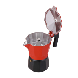 <span class=keywords><strong>Cafetera</strong></span> de Espresso de estilo italiano Moka Pot de aluminio de 3 tazas con válvula de seguridad para estufa Color personalizado para pedidos a granel - Product Image 5