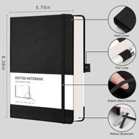 180 ° LAY-FLAT entièrement personnaliser avec votre logo carnet de notes en cuir a5 200 feuilles revues rouges pu carnet de notes pointillé