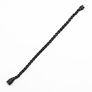 Bracelet chaîne de moto punk style européen et américain Yunnique en acier titane noir, bijoux floraux unisexes - Product Image 2