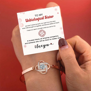 Bracciale Vintage da Donna con Zirconi a Forma di Quadrifoglio, Stile Europeo e Americano, Moda Semplice, Ideale per <span class=keywords><strong>Sorelle</strong></span> - Product Image 4