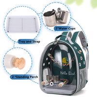 Sac à dos de transport pour oiseaux de luxe approuvé par les compagnies aériennes avec perchoir en bois, fenêtre bulle transparente, durable et léger pour les perroquets