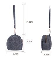 Nouveauté Sac à clés en toile de voyage décontracté Mini porte-monnaie Porte-écouteurs Rangement Porte-clés de couple Sac à dos Pendentif Sac à main en denim