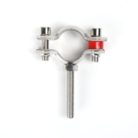 SS304 SS316L M8 raccords de tuyauterie réglables filetés support de pince à eau à gaz sanitaire basse pression 1pc quantité minimale de commande