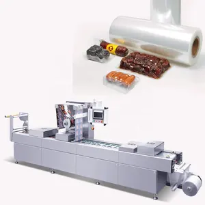 자동 소시지 치즈 날짜 thermoforming 포장기 육류 물고기 thermoforming 진공 포장기 DLZ 320 420 520