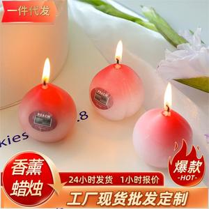 Velas Aromáticas con Aroma a Melocotón, Velas Novedosas de Cera de Soja con Forma de Fruta Artificial, Recuerdos de Boda, Regalos Creativos - Product Image 1