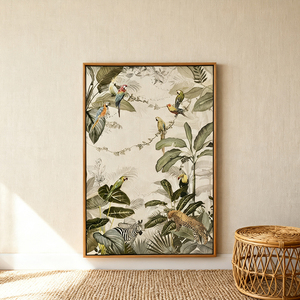 <span class=keywords><strong>Jungle</strong></span> <span class=keywords><strong>tropicale</strong></span> perroquet impression <span class=keywords><strong>toile</strong></span> peinture animal exotique Art mural pour salon hôtel - Product Image 2