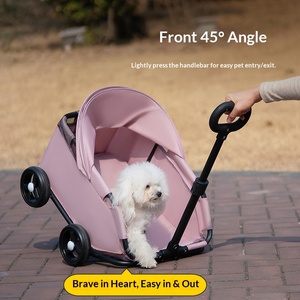 LOVEPET MINI09 Versión Mejorada, Carrito para Mascotas de Acero al Carbono con 4 Ruedas para Perros y Gatos, Plegable, Ligero, para Todas las Estaciones - Product Image 3