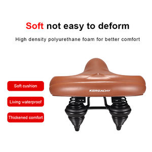 KEREACHY 2025, súper ancho sillín <span class=keywords><strong>de</strong></span> <span class=keywords><strong>bicicleta</strong></span>, asiento <span class=keywords><strong>de</strong></span> vacío cómodo personalizado <span class=keywords><strong>de</strong></span> fábrica con resorte suave, <span class=keywords><strong>el</strong></span> color más popular - Product Image 3