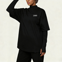 Ensemble de vêtements de sport modestes à personnalisation rapide pour femmes musulmanes, en tissu respirant, tenue de sport islamique