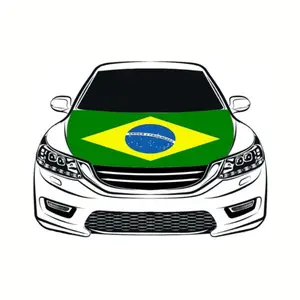 Bandeira de poliéster spandex para carros, bandeira nacional de todos os países, capa de capô de carro personalizada para carros