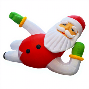 Santa Claus inflable navideño para decoración de jardín, ideal para fiestas navideñas al aire libre. - Product Image 1