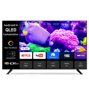 Televisor Inteligente LED QLED UHD 4K de 32-85 Pulgadas con HDR, Wi-Fi, 60Hz, Android, Google, Negro, para Uso en Hoteles, Envío Gratuito, Televisor Inteligente QLED de 32-85 Pulgadas - Product Image 1