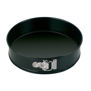 Teglia rotonda con fondo a scatto nera da 9 pollici per torte e cheesecake - Product Image 1