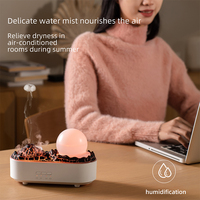Nouveau diffuseur d'arômes à boule de cristal 2026 avec anneau de fumée, lumière colorée, humidificateur d'air à brume froide, diffuseur de parfum ultrasonique pour chambre à coucher