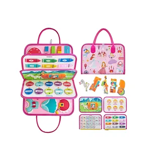 Planche portable pour tout-petits, jouets de voyage, livre silencieux, jouets sensoriels, jouets Montessori pour tout-petits, planche d'activités