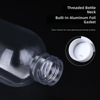 Bouteilles de médicaments en PET transparentes de 5 à 100 ml, forme ronde, bouchon à vis, contenants liquides hermétiques