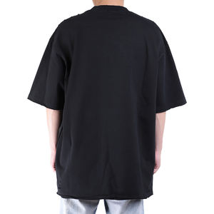 Ropa desgastada de calle personalizada Diseño de código a rayas 320 gramos Algodón pesado Vintage Oversized Men 'S T-Sh - Product Image 3