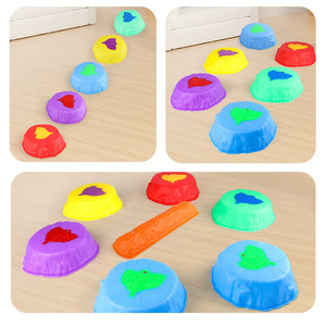 Piedras <span class=keywords><strong>de</strong></span> Equilibrio Sensoriales para Niños - Piedras <span class=keywords><strong>de</strong></span> Paso con Luces <span class=keywords><strong>de</strong></span> Arcoíris para Coordinación y Juego en Interiores/Exteriores - Product Image 4