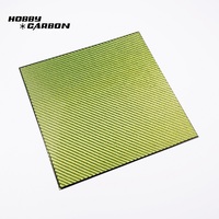 Plaque en fibre de carbone colorée, panneau décoratif hybride en Kevlar et fibre de carbone, rouge, bleu, jaune