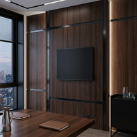 Panneau chauffant infrarouge en cristal de carbone 450W, noir mat, fin, mural, électrique, moderne, appartement, IP44, salle de bain, GS CE