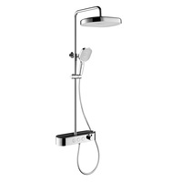 Ensembles de robinets de douche thermostatiques à une poignée Système de cascade de pluie pour salle de bain avec motifs de pulvérisation douce et à jet Matériau en laiton