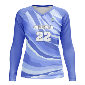 เสื้อวอลเลย์บอลแขนยาวคอวีสำหรับผู้หญิงยืดหยุ่นได้ - Product Image 5