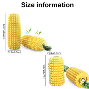 Vendite calde a forma di mais Design da masticare sicuro e dal suono stridulo resistente per la pulizia dei denti giocattolo per animali domestici accessori e giocattoli - Product Image 4