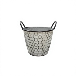 Rustic galvanized tub planter White patina Handmade outdoor <b>large</b> planter Galvanized pot for <b>plants</b> - Product Image 2