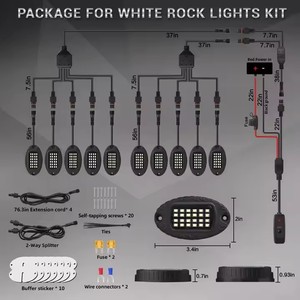 Ventas calientes Carcasa de aluminio Night Riding Aura Light Kit Car Truck Metal Solid White Rock Light Chasis Light - Product Image 5