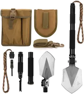 Pelle pliante multi-outils Portable pliable outil de survie-équipement de sac à dos d'arrimage pour randonnée Camping urgence