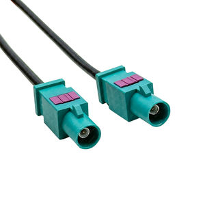 Cavo adattatore Antenna autoradio Dual FAKRA to AM/FM spina coassiale maschio per Audi VW GPS Navi DVD Stereo unità di segnale amplificatore - Product Image 2