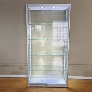 Vitrine murale en aluminium blanc <span class=keywords><strong>Fame</strong></span> Vitrine en verre pleine vision Vitrine pour <span class=keywords><strong>magasin</strong></span> de détail Vitrine en verre - Product Image 3