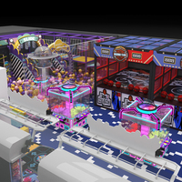 Projet de parc d'aventure intérieur commercial pour enfants : aire de jeux souple, centre de trampolines, thème jungle, espace pour tout-petits, zone de fête