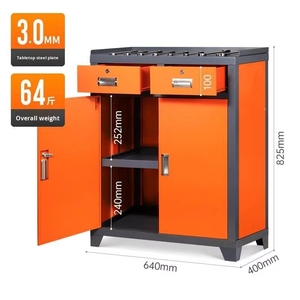 Armoire à outils robuste avec une pochette de rangement suspendue, sans installation requise, pour centre d'usinage, atelier de mécanicien, armoire à outils - Product Image 2