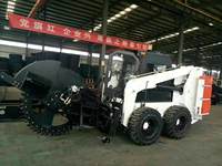 Chine Machines de terrassement 3 tonnes Mini trancheuse 600mm Skid Steer Loader avec scie à roue