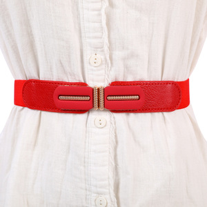 Pequeña orden aceptada cinturones de moda mujer cintura elástica cinturón decoración vestido hebilla cinturón señoras cintura - Product Image 2