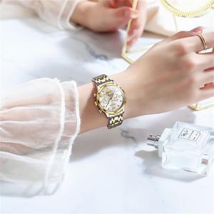 OLEVS 2897 montres de luxe OEM marques logo personnalisé <span class=keywords><strong>montre</strong></span> en acier inoxydable multifonctionnelle étanche phase de lune pour <span class=keywords><strong>femme</strong></span> - Product Image 4