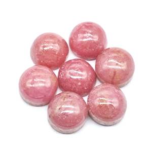 Rodonita varios tamaños corte redondo cabujón joyería ajuste - Product Image 2